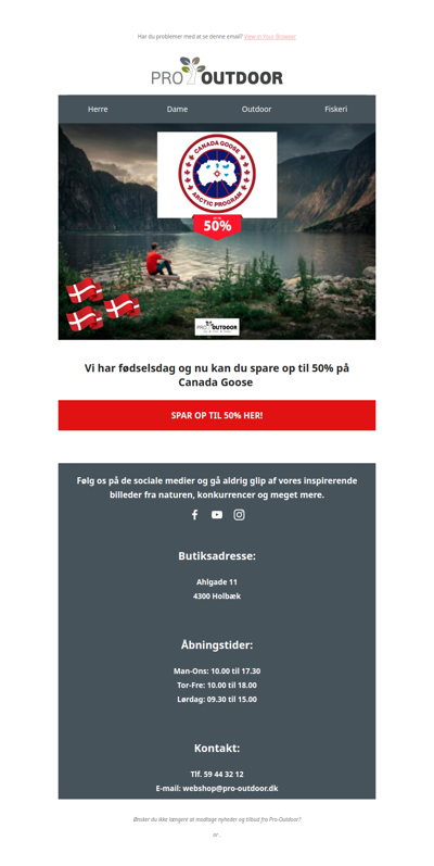 Canada Goose 🇩🇰 Fødselsdagstilbud!