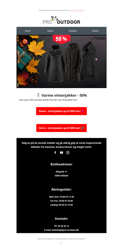50% - Tag din vinterjakke på udsalg! 🧥
