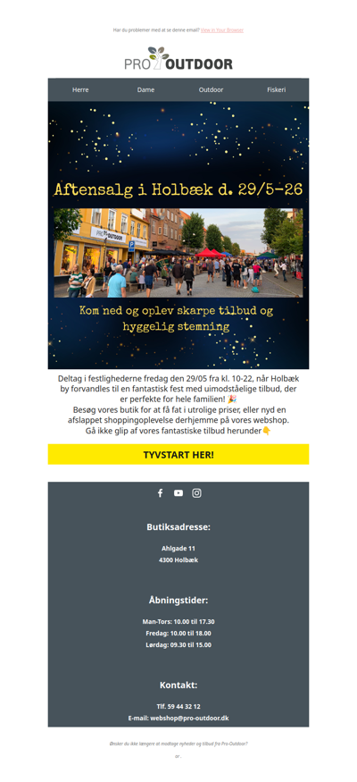 Fredag den 29/5 sker det 🔥 Aftensalg i Holbæk