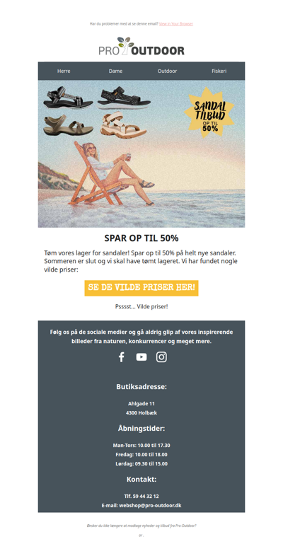 Tæm lageret 🩴 Sandaler 50%