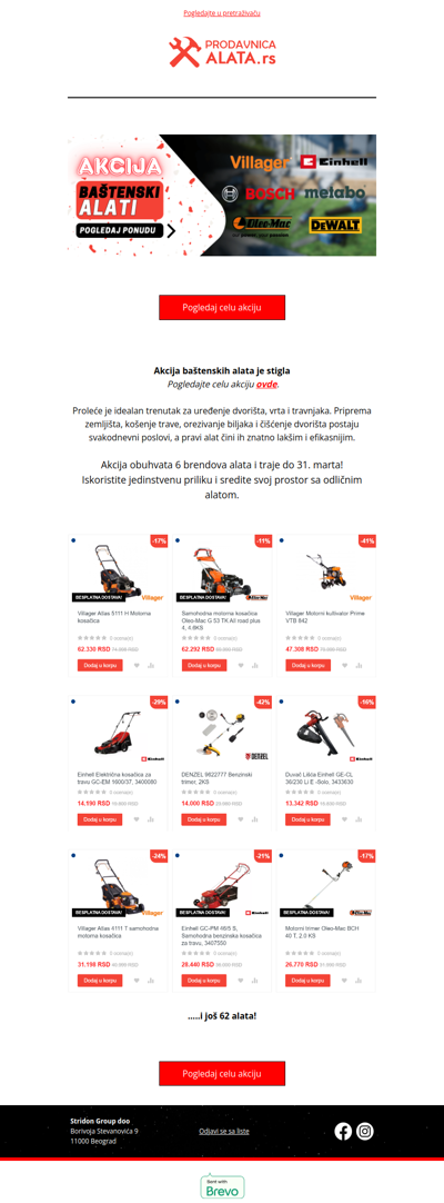 Imate dvorište ili baštu? Akcija baštenskih alata je krenula!