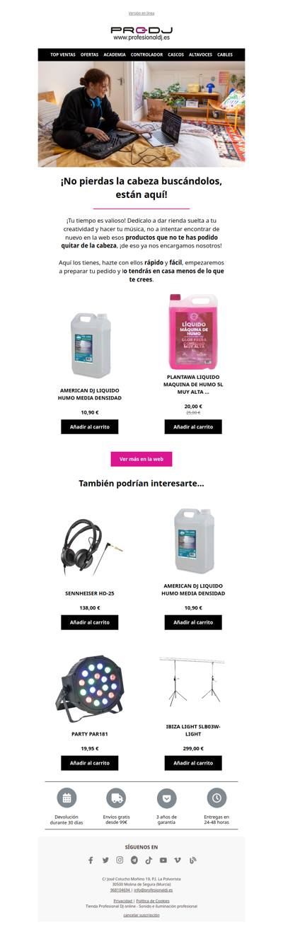 ¡No pierdas el tiempo!