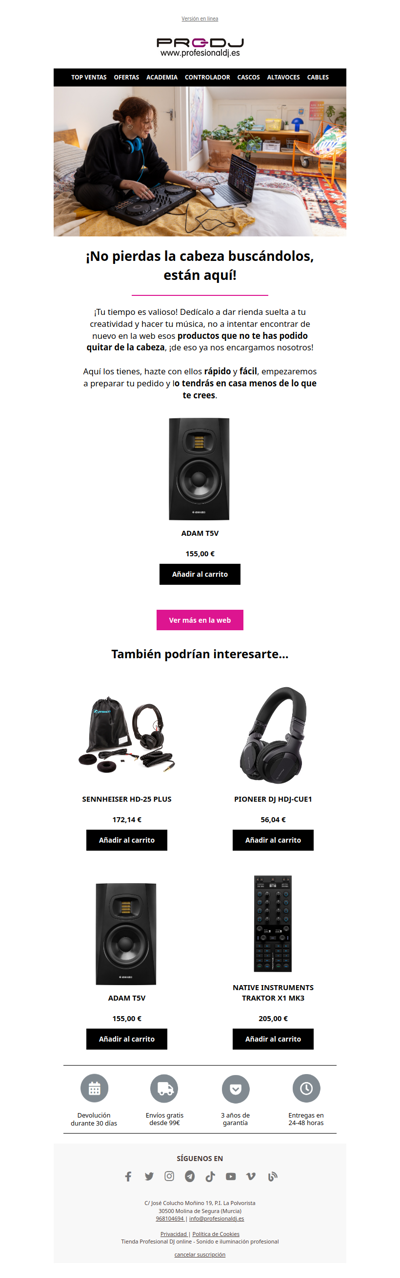 ¡No pierdas el tiempo!