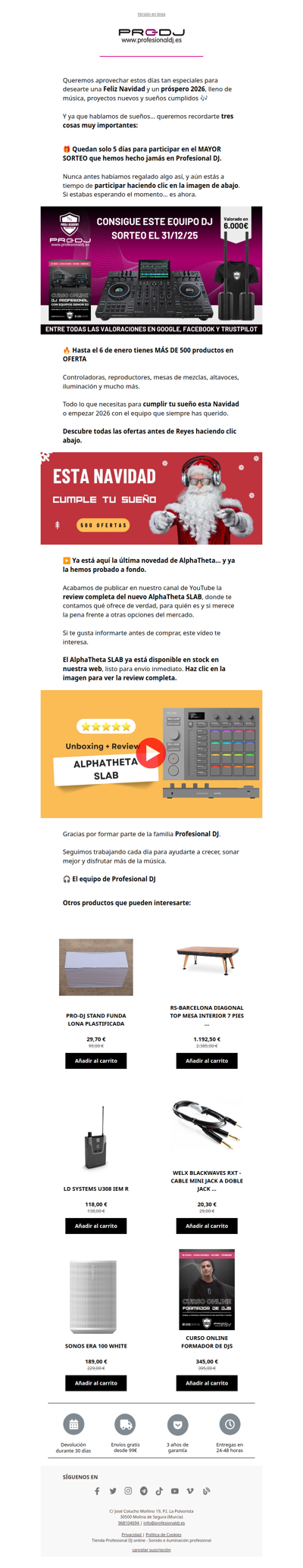 🎄 Últimos días del mayor sorteo de nuestra historia + Ofertas hasta Reyes