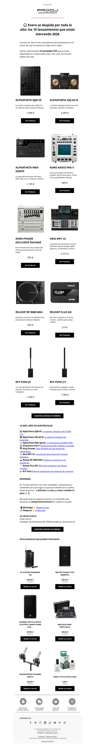 🚀 Los 10 lanzamientos más importantes de 2026 para el DJ 🎧