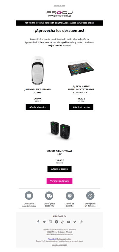 ¡Hay descuentos en tus favoritos!