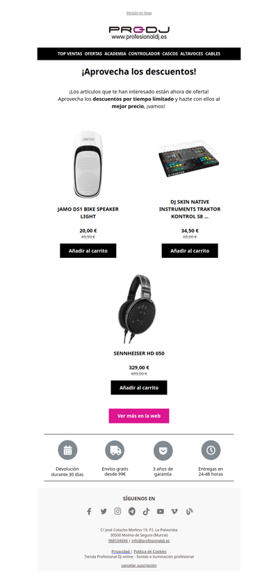 ¡Hay descuentos en tus favoritos!