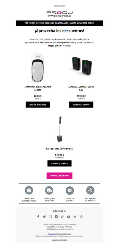 ¡Hay descuentos en tus favoritos!