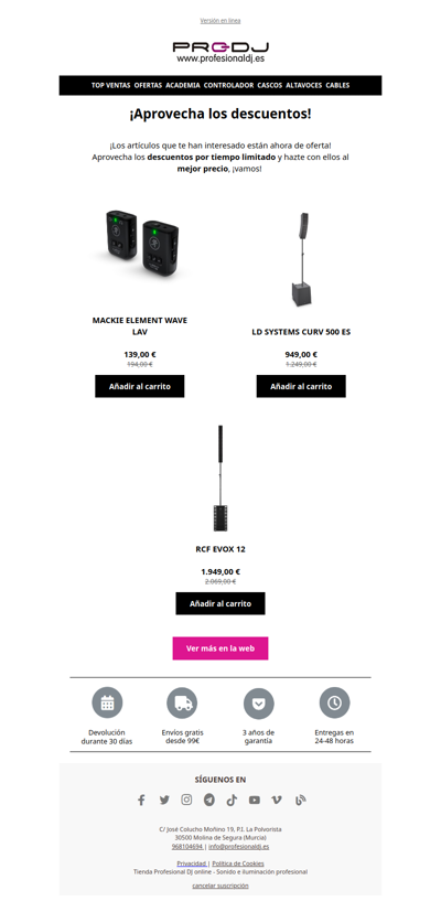 ¡Hay descuentos en tus favoritos!