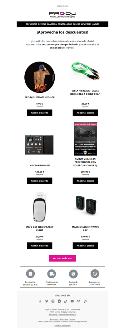 ¡Hay descuentos en tus favoritos!