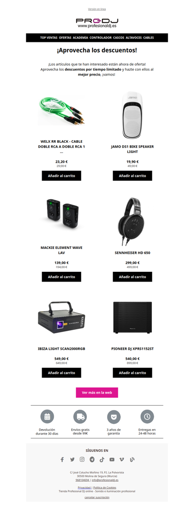 ¡Hay descuentos en tus favoritos!