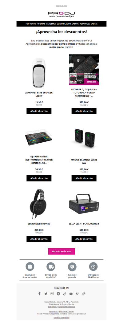 ¡Hay descuentos en tus favoritos!