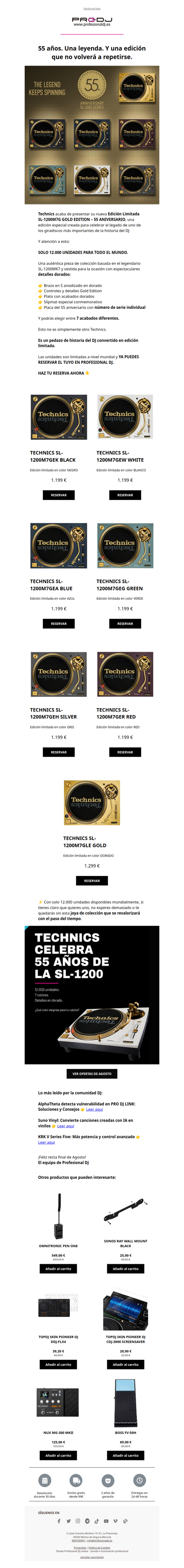 🏆️ Una leyenda cumple 55 Años… Y Technics lo celebra por todo lo alto  🏆️