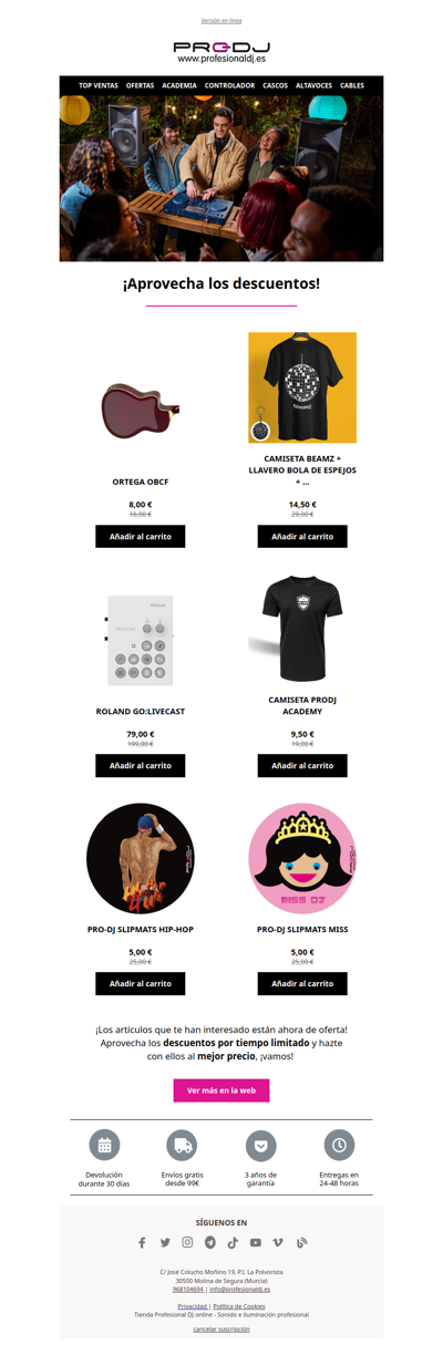 ¡Hay descuentos en tus favoritos!