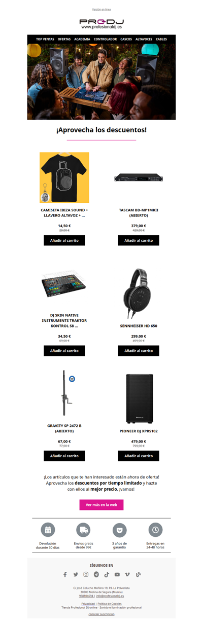 ¡Hay descuentos en tus favoritos!