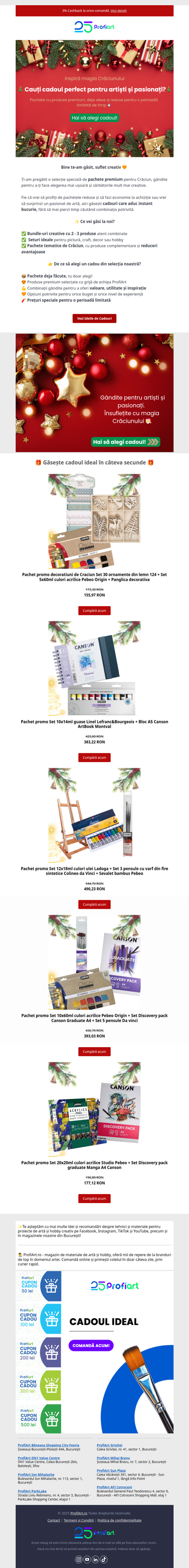 Fii pregătit pentru Crăciun – Alege acum un pachet creativ la reducere! 🎄