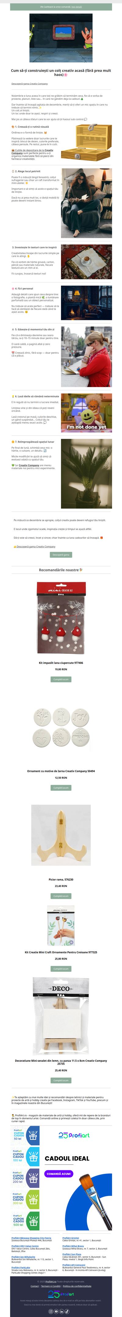 Un spațiu mic, o pauză mare: colțul tău creativ te așteaptă🫶