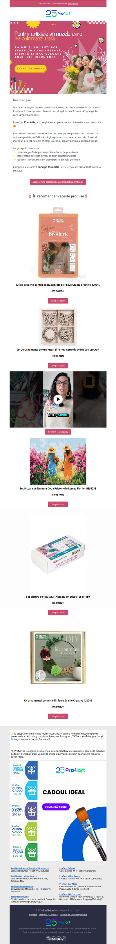 De Ziua Femeii: inspirație creativă,  reduceri și un giveaway special  🌷