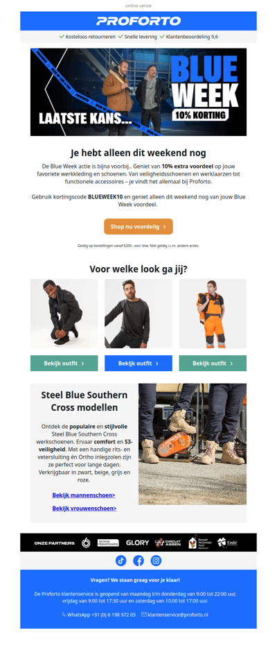 ⏰ Laatste kans: 10% Blue Week voordeel