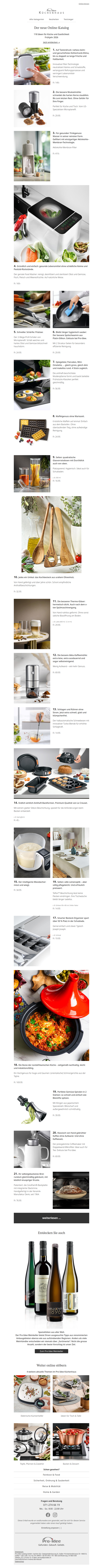 Der neue Online-Katalog: 118 Ideen für Küche und Gastlichkeit