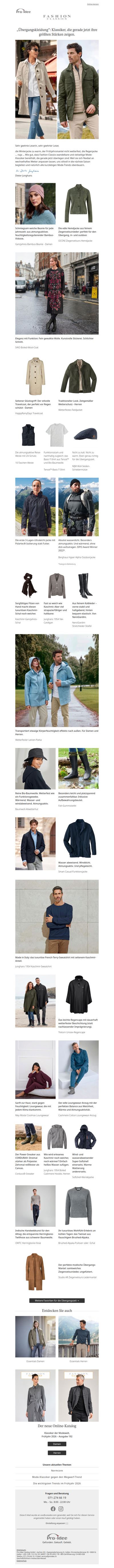 Übergangskleidung: Klassiker, die gerade jetzt ihre größten Stärken zeigen.