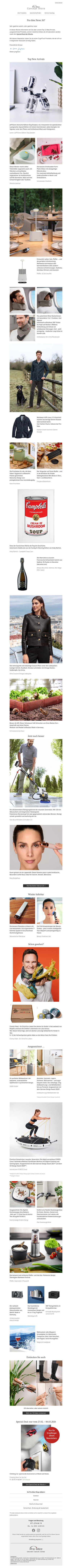 Die ikonische Balloon Dog-Skulptur +++ der exklusive Vibrationswecker +++ der Schneckenschutzzaun made in Germany