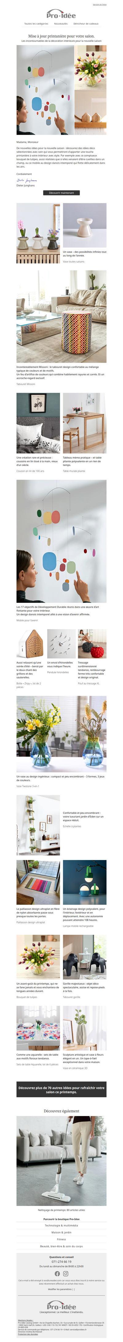 Mise à jour printanière pour votre salon.