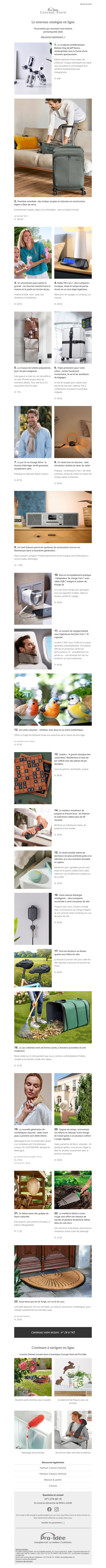 Le nouveau catalogue en ligne : 143 produits qui racontent une histoire