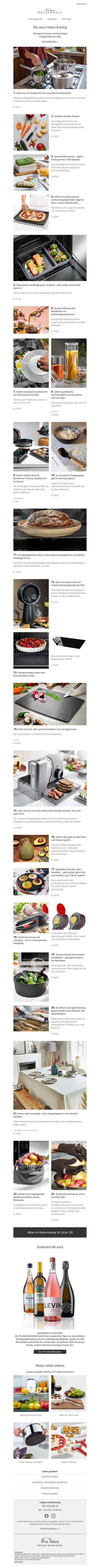 Der neue Online-Katalog: 120 Ideen für Küche und Gastlichkeit