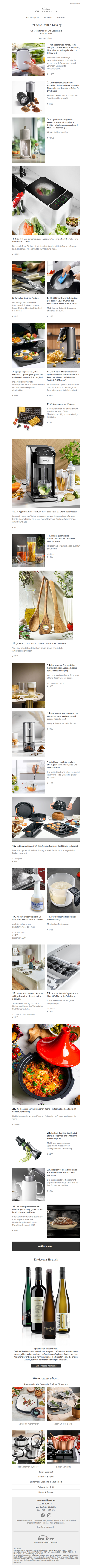 Der neue Online-Katalog: 128 Ideen für Küche und Gastlichkeit