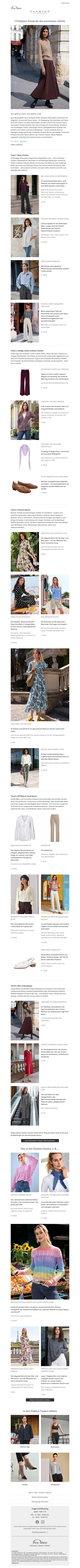 Neue Saison, neuer Chic: 5 wichtige Damen-Trends im Frühjahr.