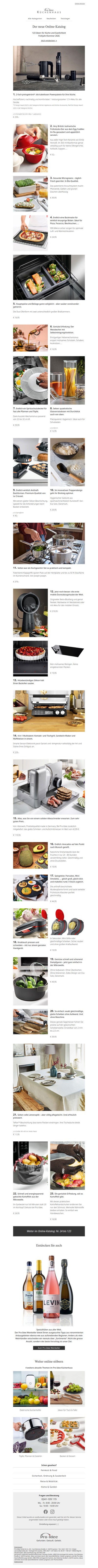 Der neue Online-Katalog: 123 Ideen für Küche und Gastlichkeit