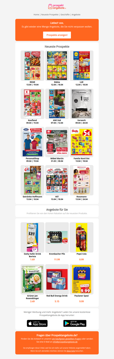 Neueste Prospekte aus der Woche 16