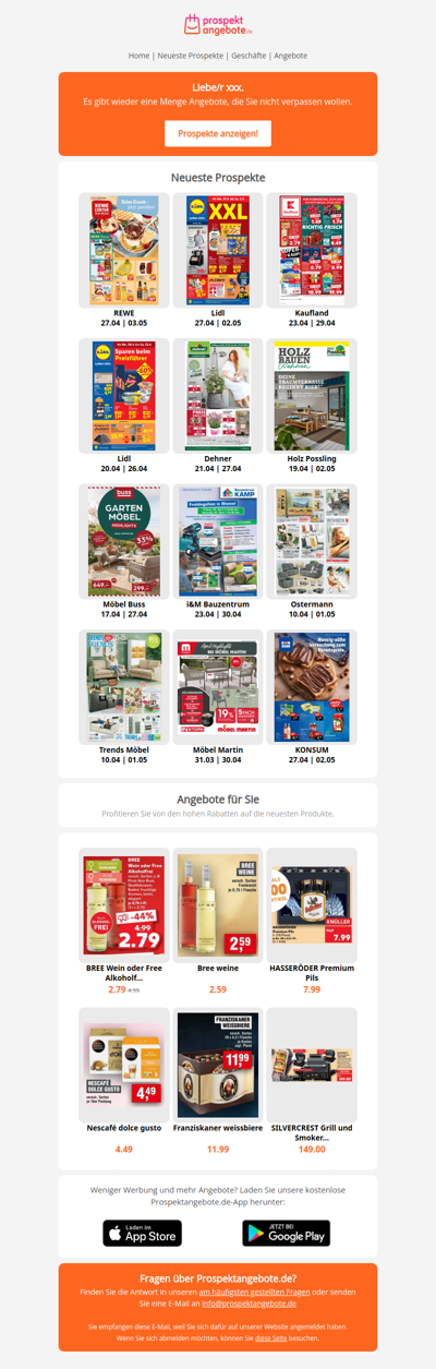 Neueste Prospekte aus der Woche 18