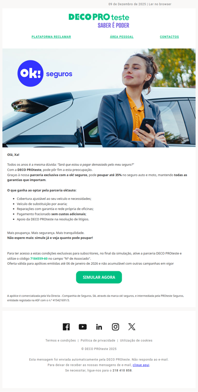 O seu seguro, à sua medida, com 35% de poupança