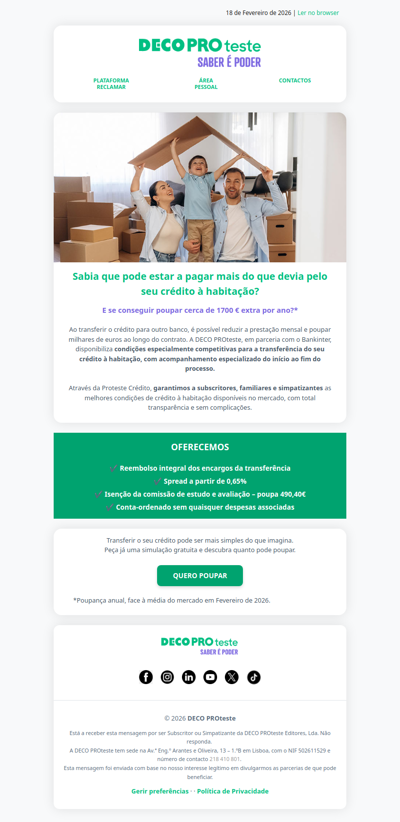 Reduza já a prestação do seu crédito à habitação