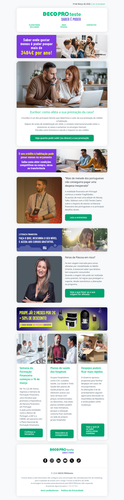 Euribor, saúde e arrendamento: o que pode pesar no seu orçamento