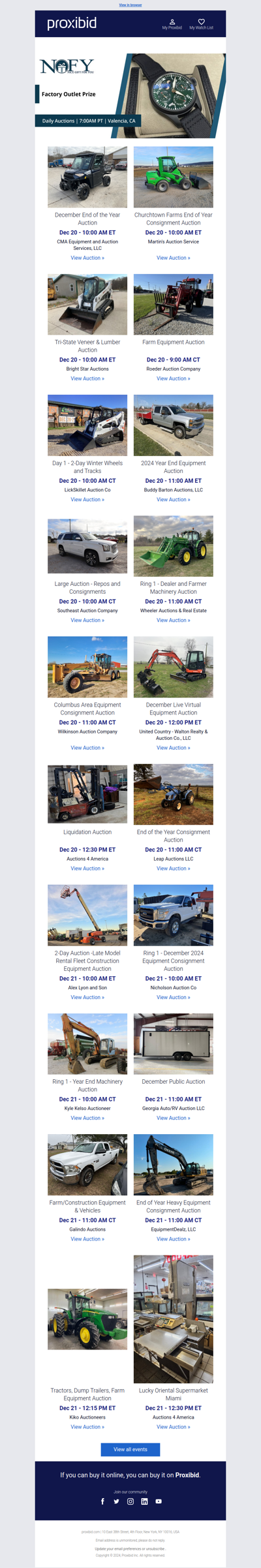 Proxibid’s weekend highlights: collector cars, farm and construction equipment, vehicles & more!