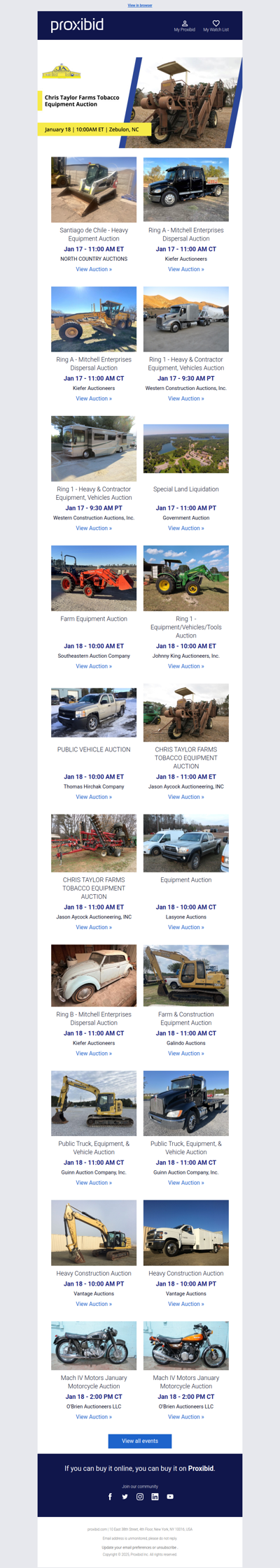 Proxibid’s weekend highlights: collector cars, farm and construction equipment, vehicles & more!