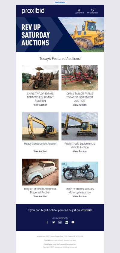 Last Chance: Heavy Equipment, Farm Machinery, Collector Cars, & More - Bid Now!