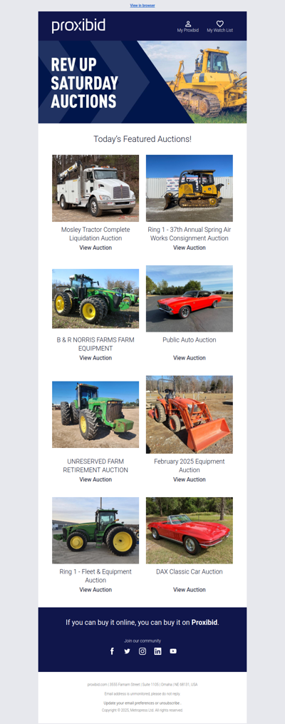 Last Chance: Heavy Equipment, Farm Machinery, Collector Cars, & More - Bid Now!