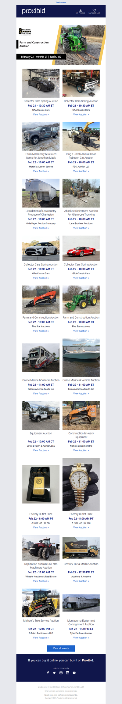 Proxibid’s weekend highlights: collector cars, farm and construction equipment, vehicles & more!