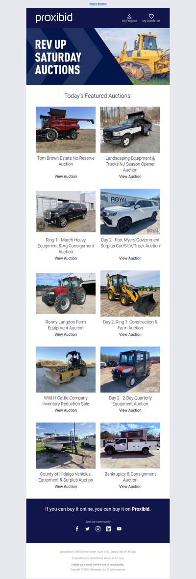 Last Chance: Heavy Equipment, Farm Machinery, Collector Cars, & More - Bid Now!