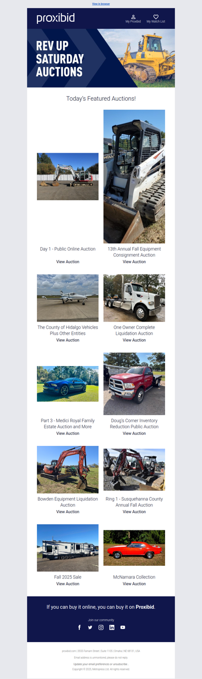 Last Chance: Heavy Equipment, Farm Machinery, Collector Cars, & More - Bid Now!