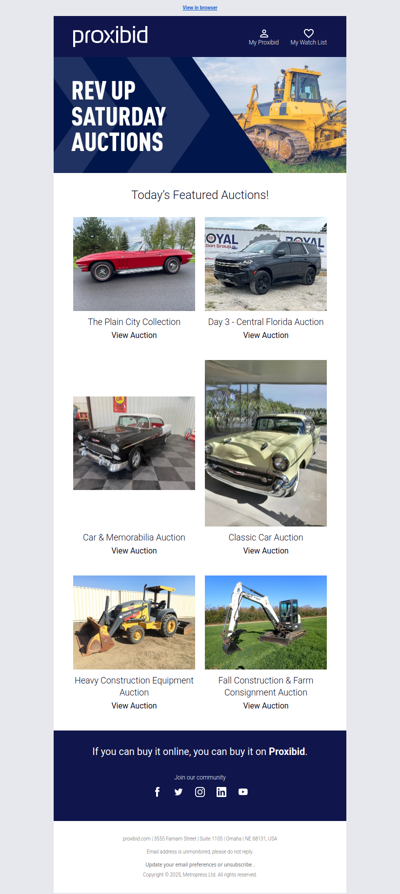 Last Chance: Heavy Equipment, Farm Machinery, Collector Cars, & More - Bid Now!