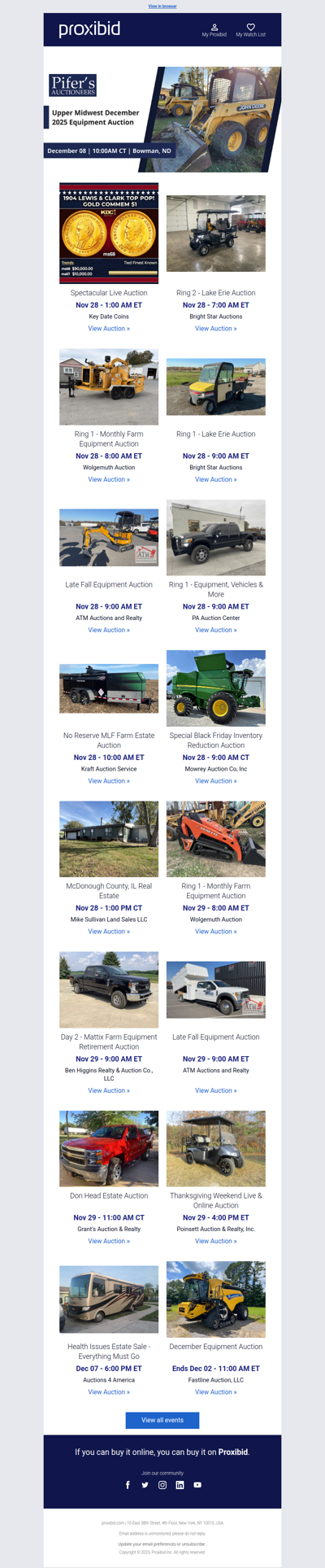 Proxibid’s Weekend Highlights: Collector Cars, Farm and Construction Equipment, Vehicles & More!