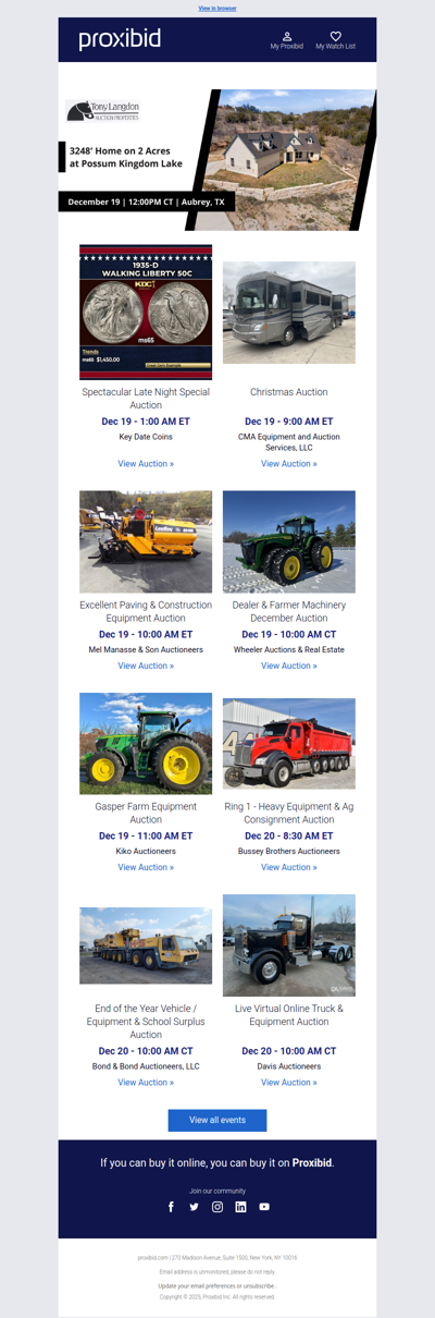 Proxibid’s Weekend Highlights: Collector Cars, Farm and Construction Equipment, Vehicles & More!