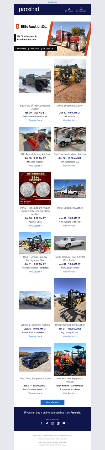 Proxibid’s Weekend Highlights: Collector Cars, Farm and Construction Equipment, Vehicles & More!