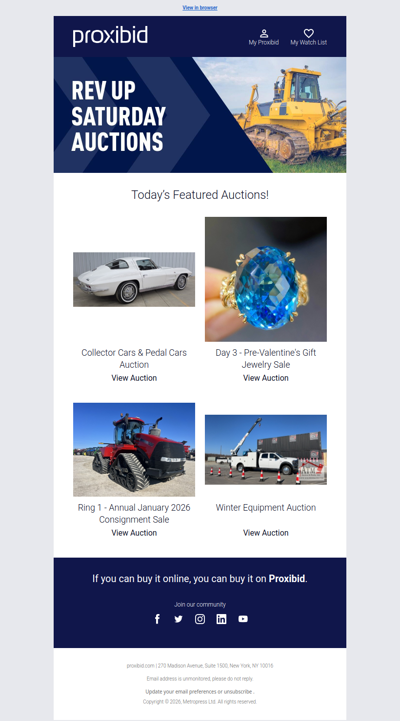 Last Chance: Heavy Equipment, Farm Machinery, Collector Cars, & More - Bid Now!