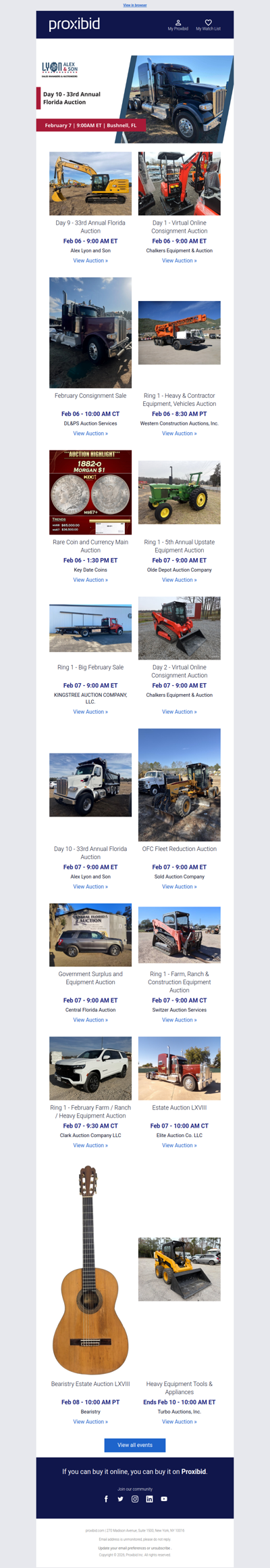 Proxibid’s Weekend Highlights: Collector Cars, Farm and Construction Equipment, Vehicles & More!